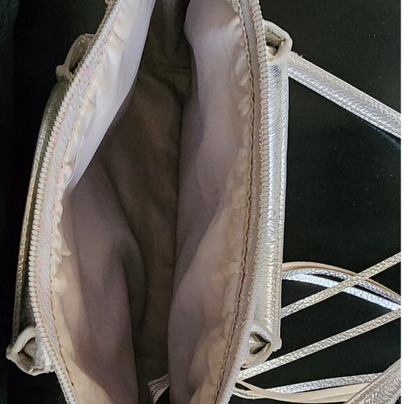 Justice Silver Cross body Bag with tassles measures 9 x 6 x 2 - Picture 6 of 6